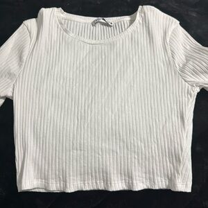 Zara White Crop Top